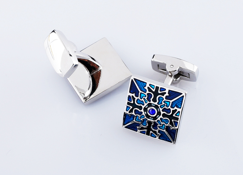 High quality hard enamel cufflinks